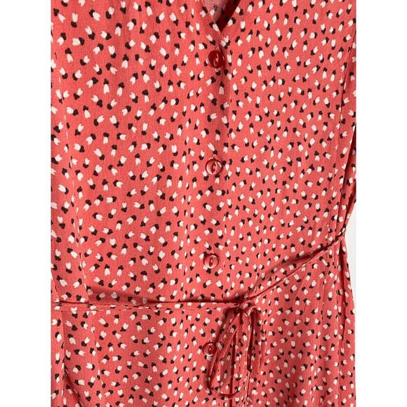 Rolla's Milla Short Sleeve Mini Tulips Swing Dress Coral/White Women's Size XL - Picture 6 of 14